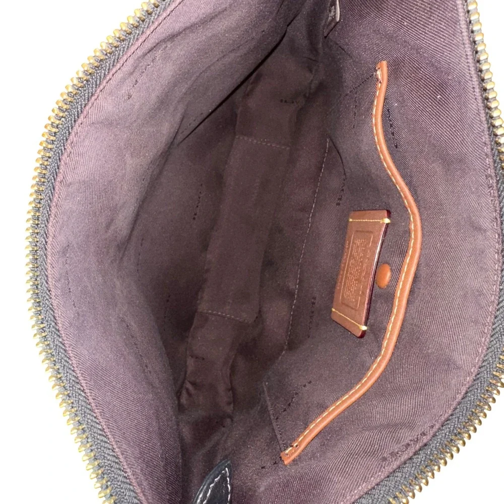 Coach Small Black Pebble Leather Chaise Crossbody Bag